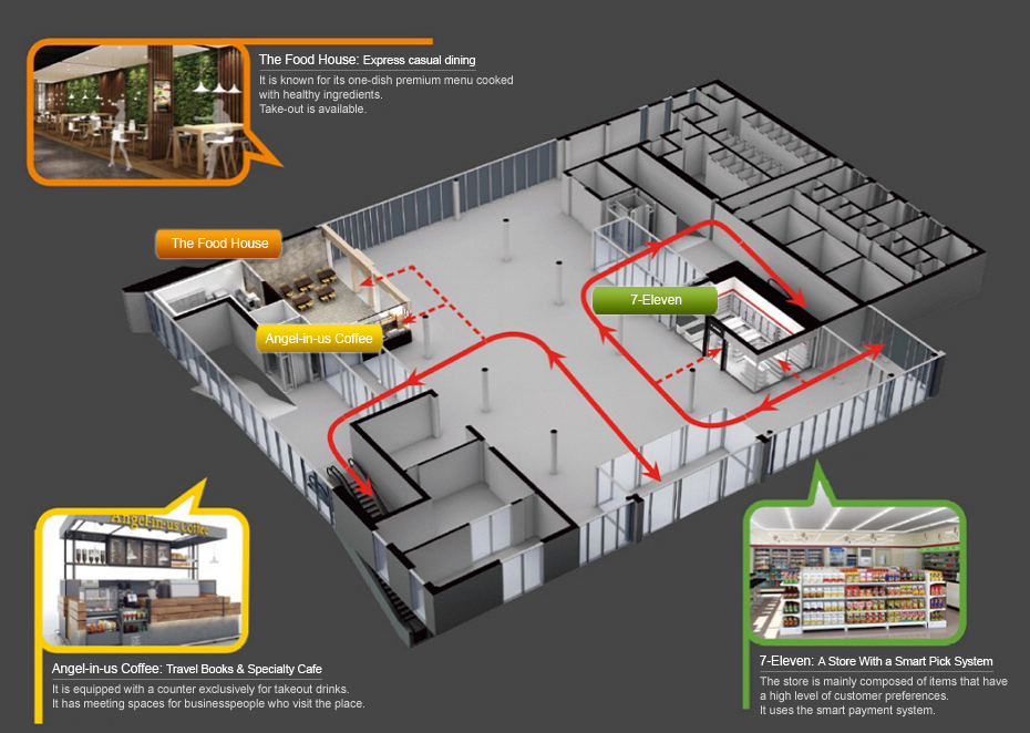 지제역 매장 구조도